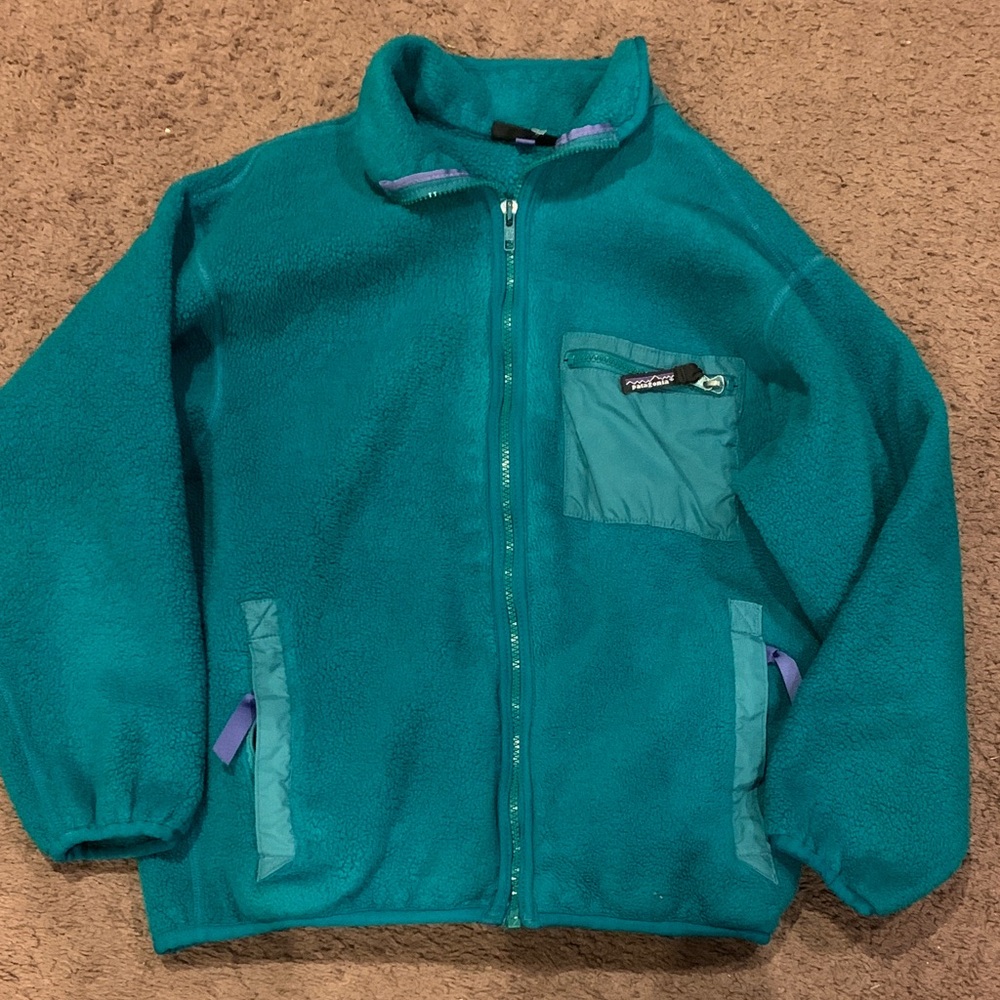 Patagonia vintage teal Fleece Jacket